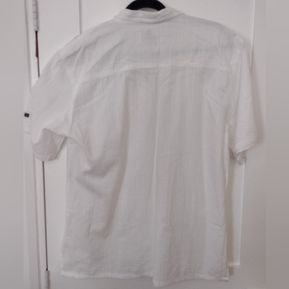 Blanc Dunil Mens White Embroidered Y2K Button Down - Picture 2 of 7